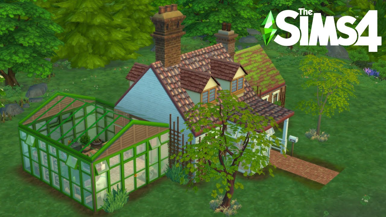 Greenhouse Haven Kit / Basement Treasures Kit / Небольшой домик с теплицей/Speed Build Sims 4 /NO CC