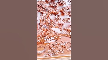 bức tranh đồng quê hoàn toàn bằng gỗ đẹp quá