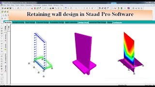 Retaining wall design in Staad Pro Software screenshot 4