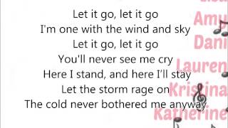 Cimorelli - Let it go LYRICS