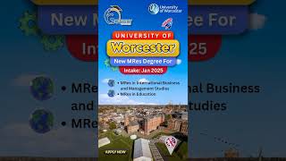 Unlock Your Research Potential! | MRes at University of Worcester | January 2025 Intake #studyabroad