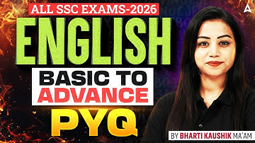 SSC English Classes 2026 | English PYQs | SSC CGL/CHSL/CPO English By Bharti Mam