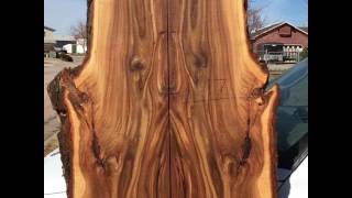 Bookmatched elm Slabs