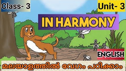 Class 3 | In Harmony in Malayalam | Unit 3 | English | New textbook