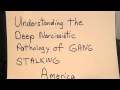 Understanding The Deep Narcissistic Pathology of Gang Stalking America