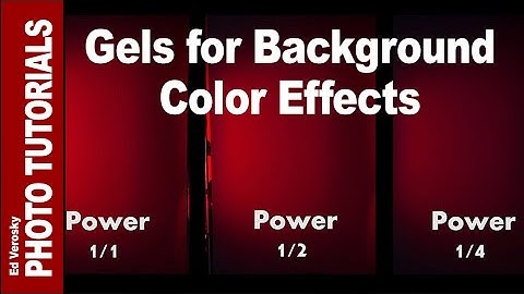Creating Background Color with Gels and Flash