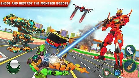 Flying Robot Bus Transform 3D Games