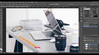 Putting a logo on Flat Surface Using Skew Tool in Photoshop