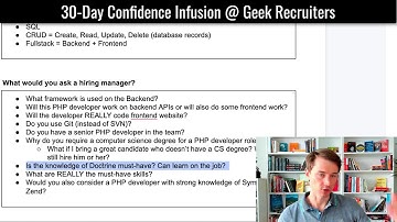 Day 1 @ Confidence Infusion - Geek Recruiters Academy