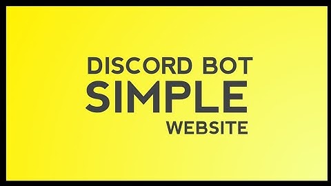 Discord Bot Simple Website with the help of EJS