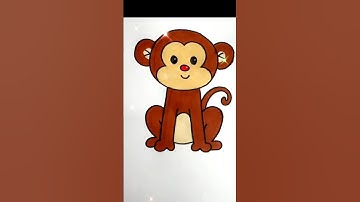 How to Draw a Cute Monkey | Easy Drawing Tutorial #shorts #drawing #monkeydrawing #stepbystep #art