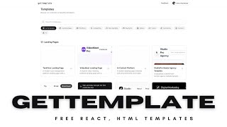 FREE HTML, React and Nextjs templates || gettemplate.website