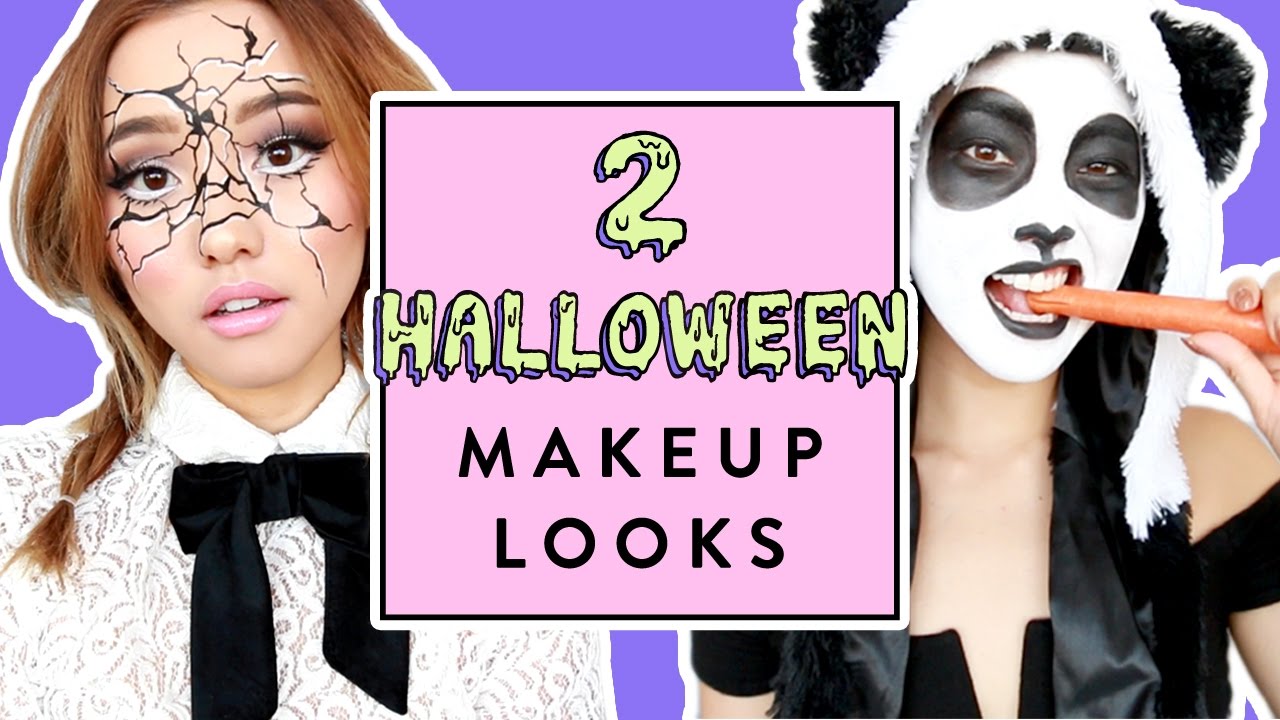 Halloween Makeup Looks Panda Shattered Doll YouTube