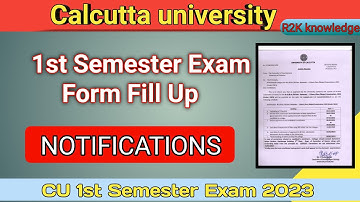 CU NOTICE : 1ST SEMESTER EXAM FORM FILL UP 2023 | Cu 1st Sem Exam Form Fill Up  Process #cuexam