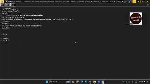 Creating a Complete HTML Page with a Screen Reader [Telugu]