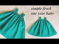 DIY : Simple Baby Frock Cutting and Stitching / baby frock with frills / one year baby frock / rafni