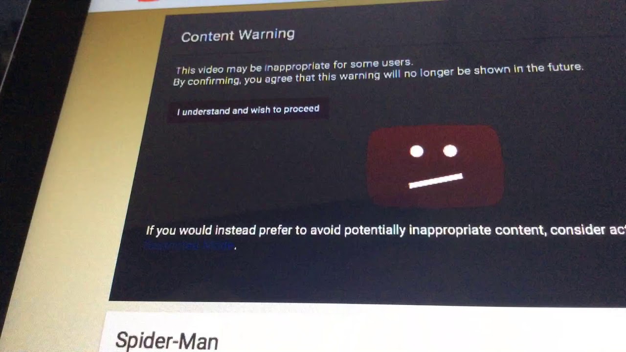 This Video May Be Inappropriate For Some Users Watching age restricted videos - YouTube