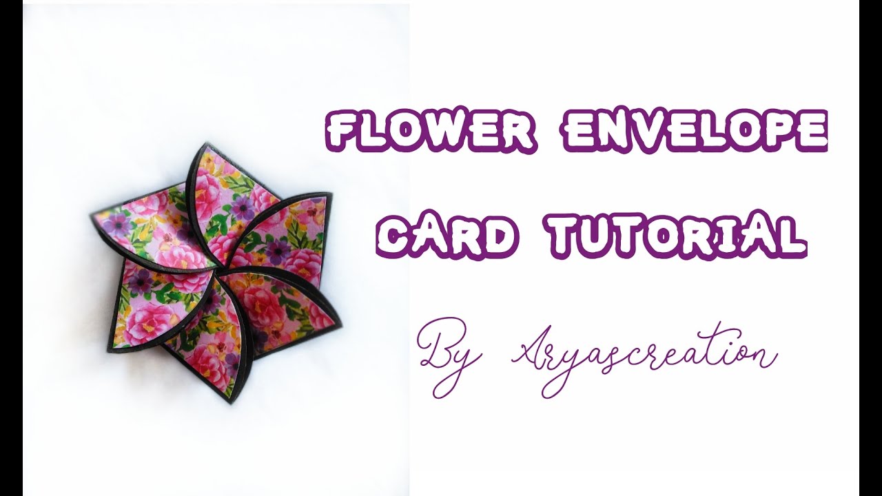 Flower envelope card Tutorial Handmade cards for scrapbook DIY