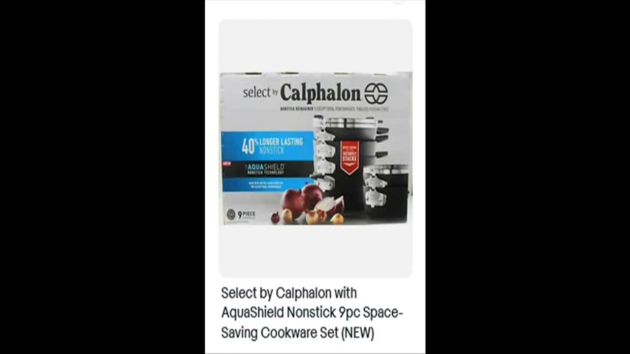 Select by Calphalon with AquaShield Nonstick 9pc Space-Saving Cookware Set