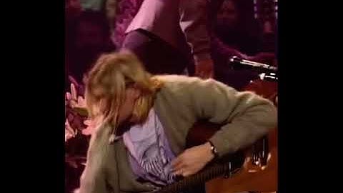 Kurt Cobain lighting his cigarette and saying “shutup”