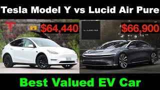 Tesla Model Y vs Lucid Air Pure Which EV Gives You Biggest Bang for Your Buck?