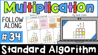 How to do the Standard Algorithm multiplication  61 x 37 (question #34)