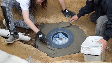 Koi Pond Bottom Drain Installation Part 2 #koipond #bottomdrain