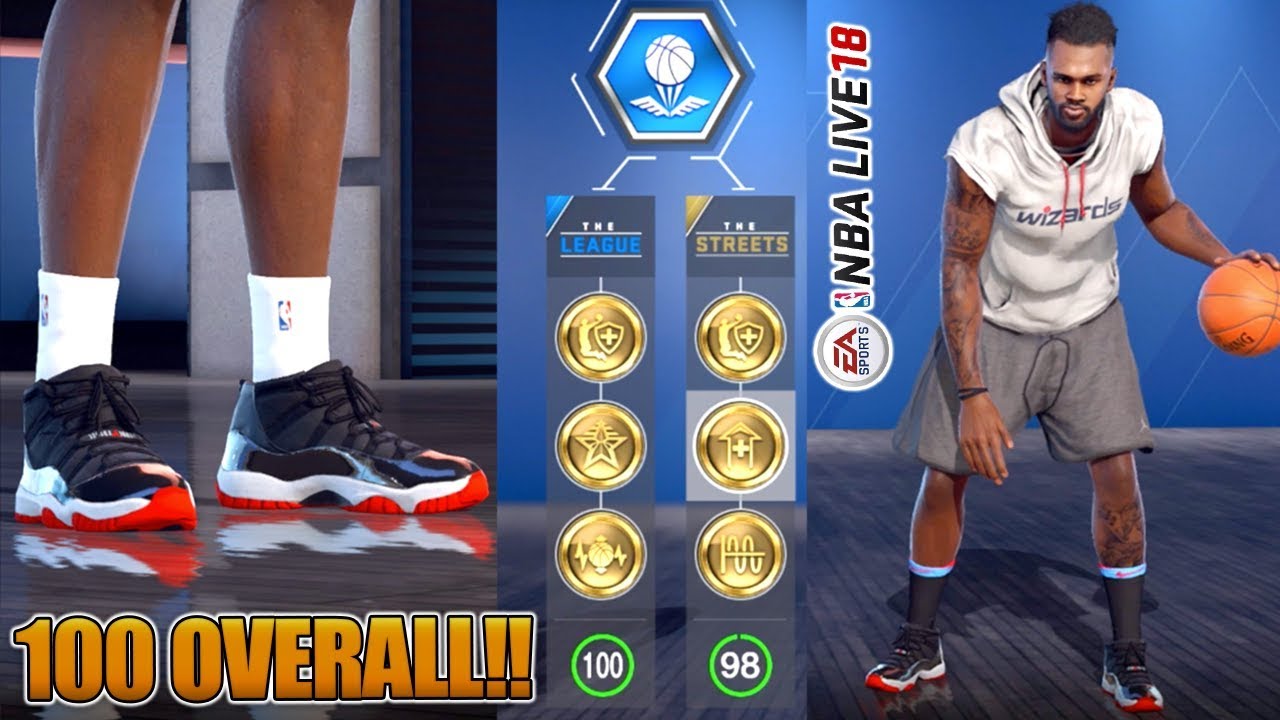 NBA LIVE 18 Player Creation - 100 Overall Player and Unlocking All Items!!!