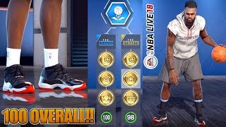 NBA LIVE 18 Player Creation - 100 Overall Player and Unlocking All Items!!!