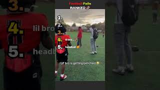 Ranking the CRAZIEST Football Fails 😂🏈 #shorts #football #fails