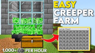 Easy Creeper Farm Tutorial 1.20 Minecraft Bedrock | 1,000+ Gunpowder Per Hour