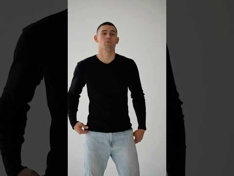 Лонгслів чоловічий Наталюкс 21-1309 чорний, видео 1