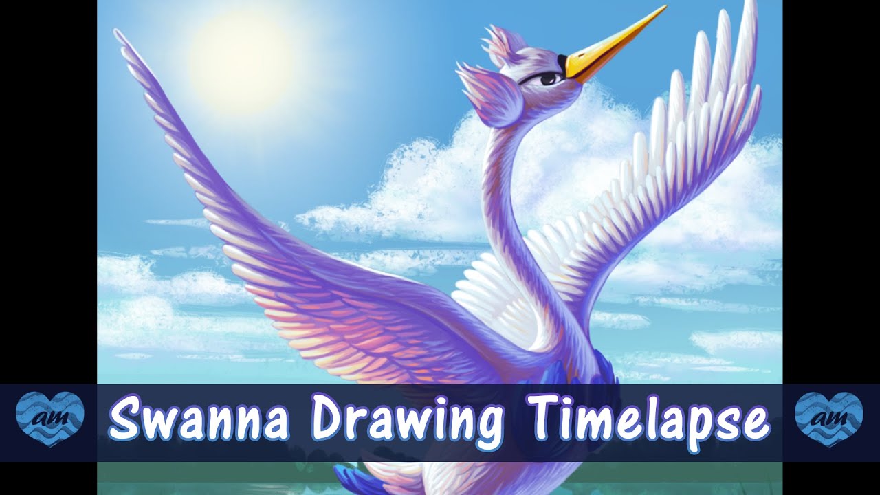 Drawing Pokemon! - Swanna Timelapse