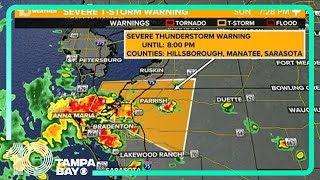 Tracking storms, showers across Tampa Bay region