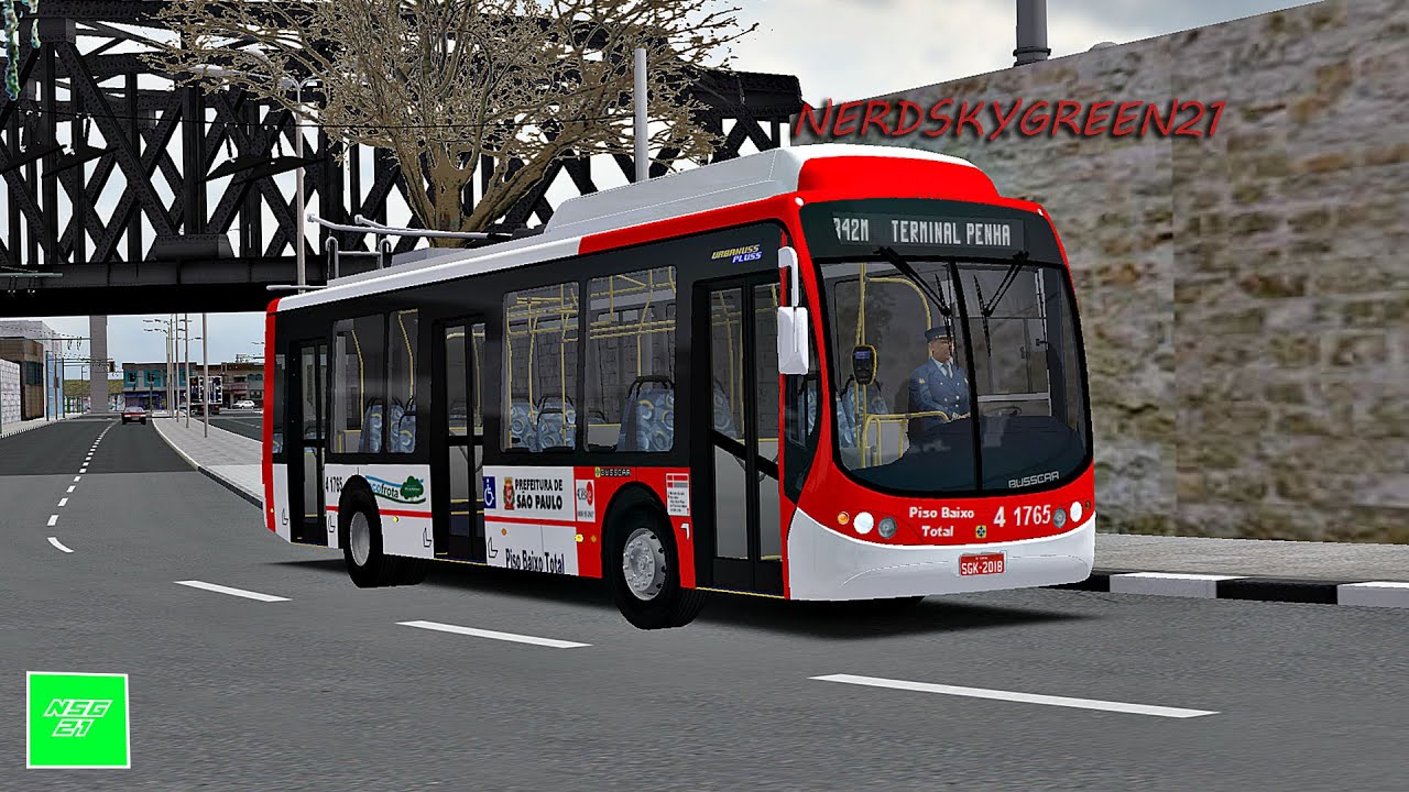 [OMSI 2] LANÇAMENTO Mapa Norte Sul Fictício | Busscar Urbanuss Pluss TROLEBUS +G27/ 342M T. PENHA