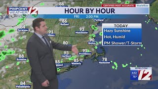 WPRI 12 Weather Forecast 8/7/26: Hazy, Hot, and Humid Next Couple of Days