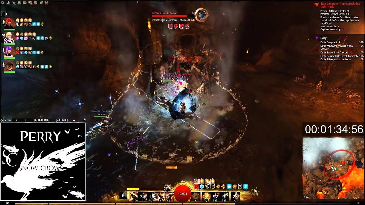 GW2 Snow Crows [SC] Volcanic Fractal 336 Warrior PoV YouTube