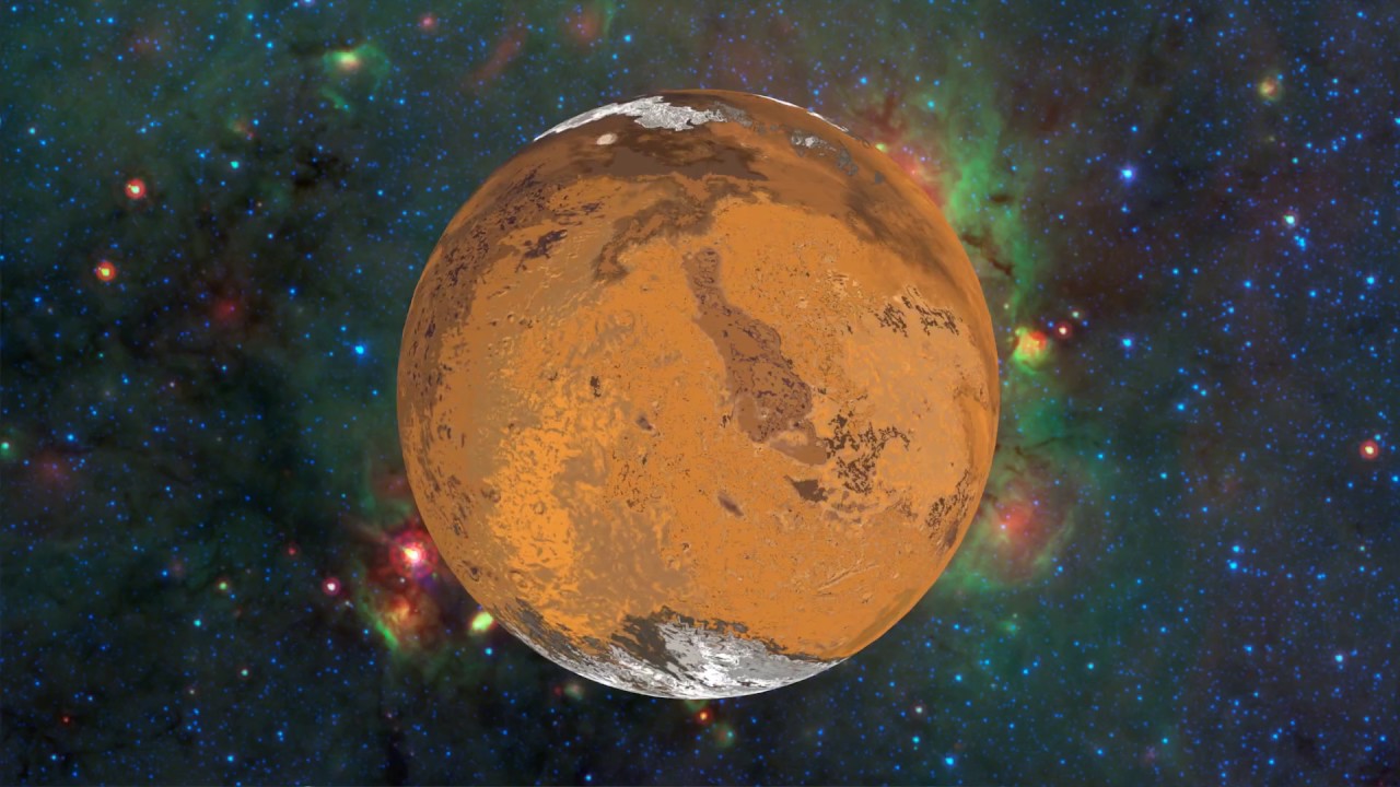 Mars rotating - YouTube