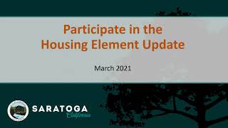 Video 4: Participate in the Housing Element Update