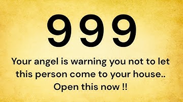 🕊️999 Your angel is warning you not to let this person come to your house.. Open this now!!