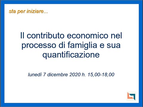 Video: Qual è il contributo della famiglia previsto?