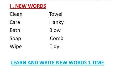 CLASS 1 EVS  LESSON 2 KEEPING CLEAN CLASS WORK BY M PADMAVATHI MAM