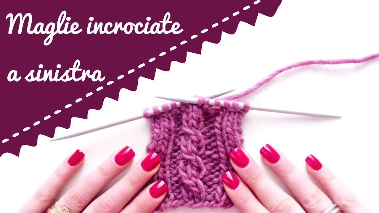 Treccia a maglie incrociate a sinistra ( tw st )