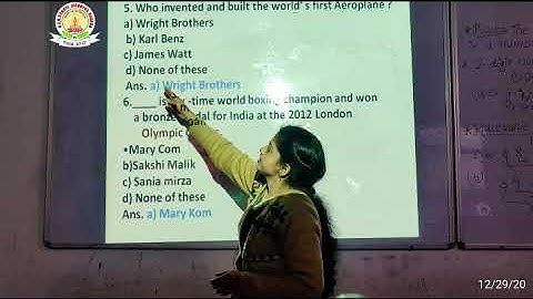 DAV SCHOOL TUTORIALS CLASS 3 SUBJECT G K MCQ BY ARCHANA MAM