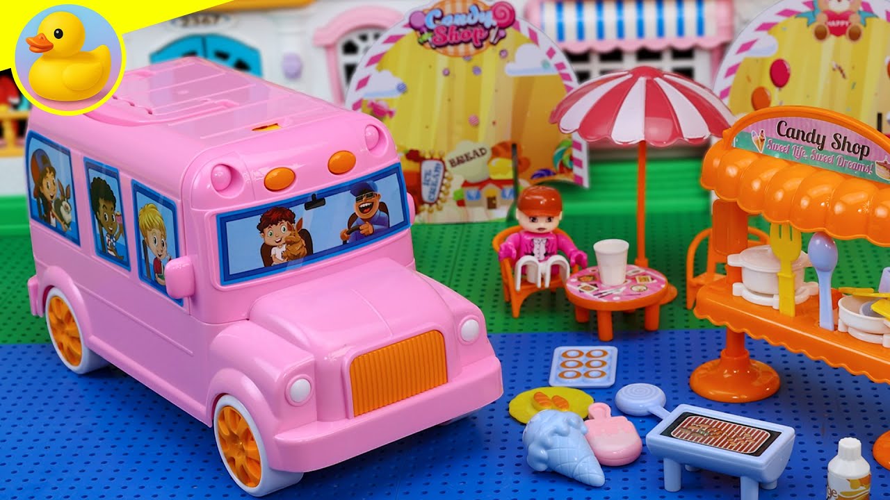 لعبة اتوبيس المدرسة ومطعم فالشارع العاب_اطفال_تخيلية