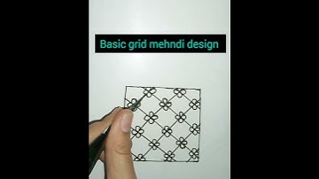 Basic grid mehndi design for beginners#art#mehndi#henna#youtubeshorts