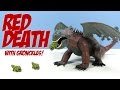 How to Train Your Dragon 2010 Red Death with Gronckles Rare Toy