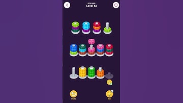 Level 54 Extra Hard GAME Nuts And Bolts#games #puzzle #colors #gaming #gaming #challenge