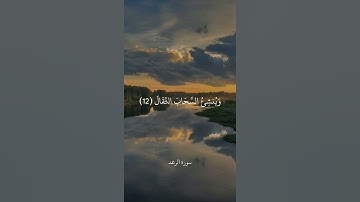 هُوَ الَّذِي يُرِيكُمُ الْبَرْقَ خَوْفًا وَطَمَعًا || سورة الرعد || علي الحذيفي