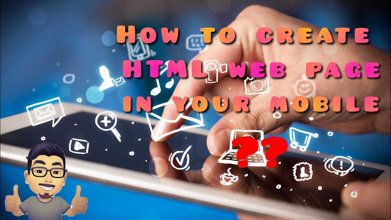 How to create HTML web page in your mobile | Insert background image ...